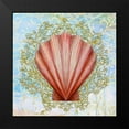 thumbnail image 2 of Diannart 12x12 Black Modern Framed Museum Art Print Titled - Shell Medley I, 2 of 5