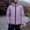 Purple, variant on Mens Jacket Winter Mens Coat Man Gifts for Christmas Men'S Solid-Color Hooded Long-Sleeved Zippered Cardigan Warm Jacket Fall and Winter for Travel and Packable Convenience