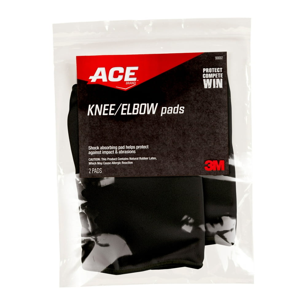 ACE Brand Knee/Elbow Pads, Shockabsorbing, One Size Fits Most