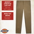 thumbnail image 3 of Dickies Womens Work Pants - Mid Rise Skinny Stretch Fit Twill Pull On Office Casual Pants for Women, 3 of 7