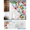 thumbnail image 3 of No Hook Cloth Fabric Shower Curtain with Snap in Liner, Coastal Palm Leaf Waterproof Shower Curtains Set with See Through Top Window, Tropical Flowers Ocean Blue Starfish Bath Curtains Shower 72"x84", 3 of 6