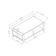 thumbnail image 5 of Furniture of America Allium Wood Coffee Table with Magazine Rack in Cappuccino, 5 of 5