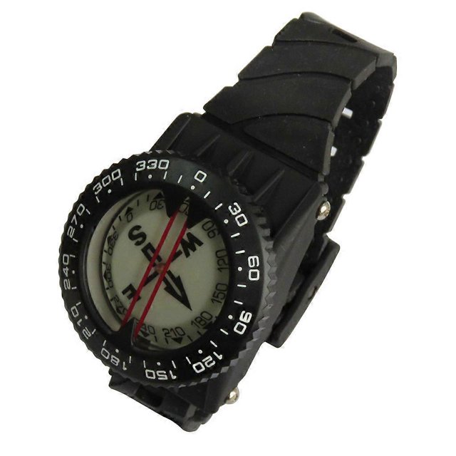 Brújula de muñeca con avistamiento de buceo, esfera opaca de 50 m de profundidad, ideal para orientación al aire libre, montañismo y senderismo.