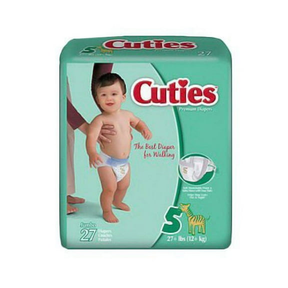 Cuties Baby Diapers, Size 5, 27ct,4-Pack of 16