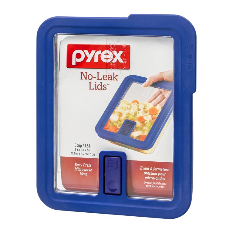 Pyrex - No Leak Lids 3 Cup Glass Storage 