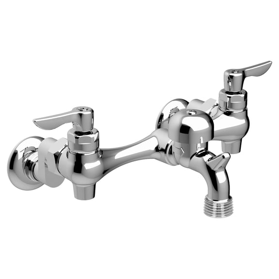 American Standard Exposed Yoke Wall Mount Utility Sink Faucet in Polished Chrome