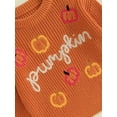 thumbnail image 6 of Toddler Baby Boy Girl Halloween Sweater Knit Chunky Pumpkin Sweaters Oversized Pullover Sweatshirt Tops Fall Winter Clothes, 6 of 7