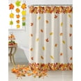 thumbnail image 3 of Fall Maple Leaf Shower Curtain Set ，Waterproof Fabric Shower Curtains Thanksgiving Plant Shower Curtains for Bathroom,Bathroom Decor 66"x72", 3 of 7