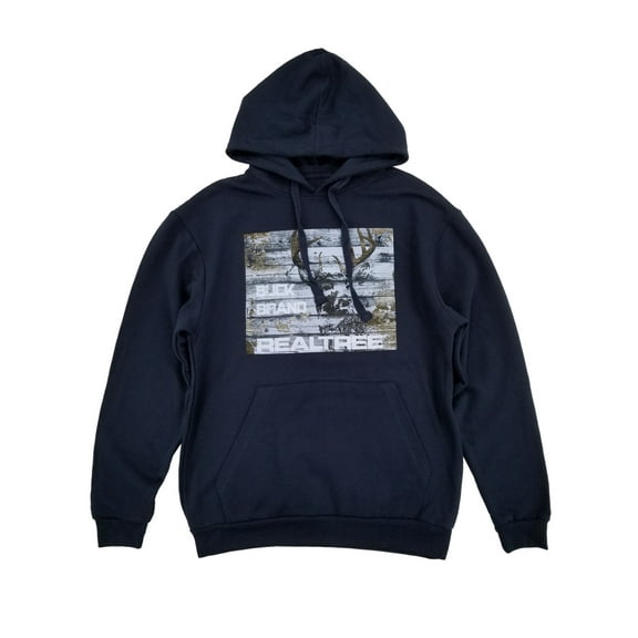 Outdoor Life Mens Navy Blue Buck Brand Realtree Pullover Hoodie Sweatshirt L