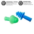 TYR Ergo Flex Ear Plugs 4 Pack (2 Pairs), Blue/Green