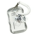 thumbnail image 1 of Visland ID Badge Holder with Keychain And Spring Rope Silicone Card Sleeve with Clear Window Photo Card Protective Case with Bell Decor for Office Hospital School, 1 of 8