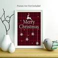 thumbnail image 2 of 4pcs Christmas Art Print Snowflake Reindeer Wall Art Vintage Red Black Buffalo Check Reindeer Canvas Poster Set Decor Modern Artwork for Livingroom Bedroom Bathroom Home, 2 of 7