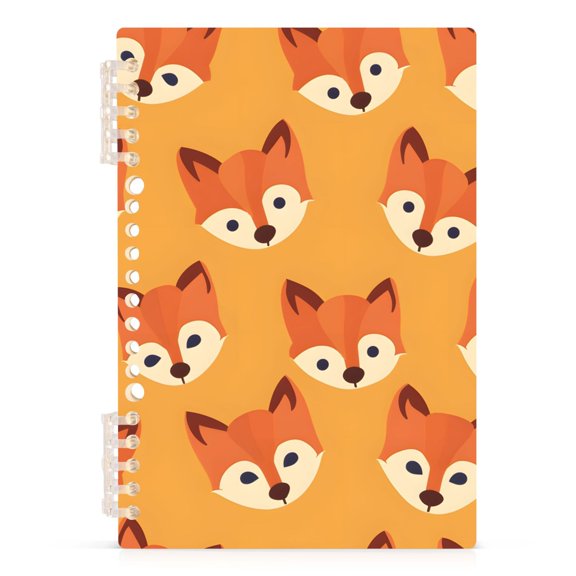 Cute Fox Spiral Journal Notebook College Ruled Notebook 8.3" x 5.7" A5 Lined Thick Paper Page