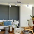 thumbnail image 4 of 4-Light Adjustable Dimmable Track Lighting Kit by AIBOO,Flexible Foldable Arms,Satin Nickel Kitchen,Hallyway Bed Room Lighting Fixture, GU10 Base Bulbs not Included, 4 of 6
