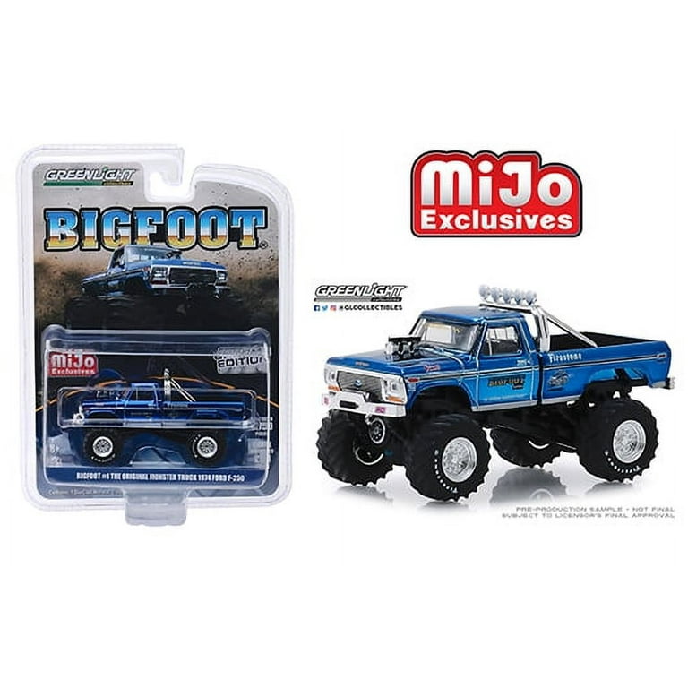 1974 Ford F-250 Truck w/Camper Shell Blue Met. w/Black