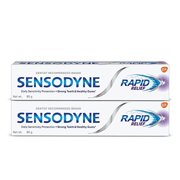 Sensodyne Toothpaste Rapid Relief Combo pack, Sensitive tooth paste to help beat sensitivity fast, 240 gm multi-pack (80 gm x 3)