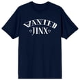 thumbnail image 1 of League of Legends Arcane 'Wanted Jinx' T-Shirt à Manches Courtes Col Rond Adulte Marine - Grand, 1 of 3