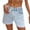 Light Blue, variant on DDAPJ pyju Women Fashion Denim Shorts High Waisted Flap Front Jean Shorts Y2k Carpenter Shorts with Pockets White XS