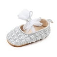 thumbnail image 7 of Otqutp Baby Girls Leather Shoes Mary Jane𝘀 Soft-Soled First Walkers Slip On Princess Dress Shoes Lightweight Glitter Flats, 7 of 7