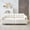 Off-White, variant on Loveseat French Retro Fabric Sofa with Storage, Modern Creamy Style Straight-line Sofa for Living Room, Apartment