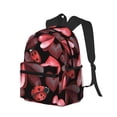 thumbnail image 2 of Gaeub Ladybugs and Red Hearts School Backpack Waterproof Bookbag for Men Women College High School Bags, 2 of 8