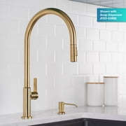 Kraus Oletto High-Arc Single Handle Pull-Down Kitchen Faucet in Brushed Brass
