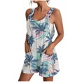 thumbnail image 1 of Pantalones Cortos de las Mujeres para el Verano Casual Impreso Camisola Sudadera con Correa Trasera, Deportivo Conjunto de Dos Piezas, 1 of 8
