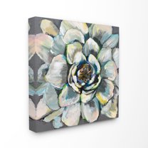 Stupell Industries Flower Bloom Neutral White Yellow Blue Petal Painting Canvas Wall Art, 30 x 30, byJeanette Vertentes