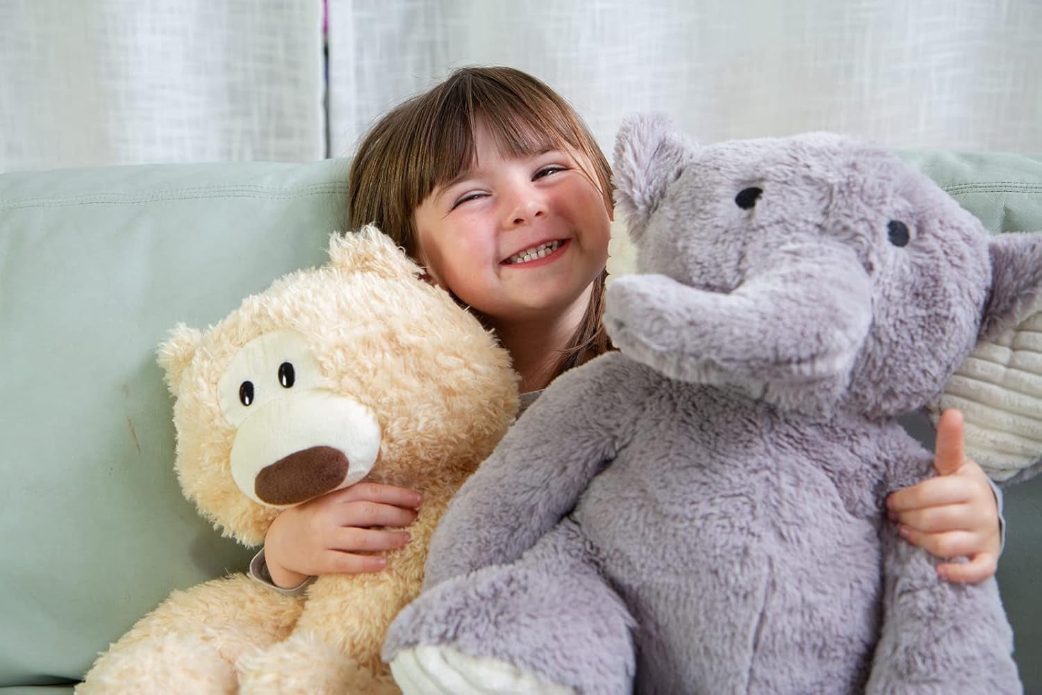 Schooled Weighted Plush Animal for Children, Calming Sensory Lap Stuffed Animal, Elephant