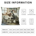 thumbnail image 5 of BCIIG Cow Reading Book Graphic Decorative Cushion Throw Pillow Cover Short Plush for Home Couch Living Room Bed Sofa All Year Round Use 1PC 20x20in, 5 of 5