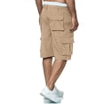 thumbnail image 3 of DYMADE Men Casual Mid-Rise Bermuda Knee Length Cargo Shorts, 3 of 5