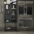 thumbnail image 3 of Laso II Mesh Door Cabinet - Black, 3 of 20