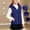 Navy, variant on Kids Solid Zip Hooded Warm Sleeveless Vest Casual Outer Top Jacket For Boys Girls Navy 5-6 Years