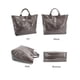 thumbnail image 4 of Bolso de mano LuxMall, moderno, de PVC, papel kraft, estampado de letras para mujer, 4 of 7