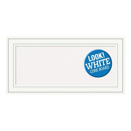 UPC: 0032231757187 | Amanti Art White Cork Board Wood Framed Craftsman White Bulletin Board 35 in. x 17 in.