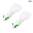 thumbnail image 1 of 2PCS Cat Toy Mice Cute Dot Feather Mouse Toy Cat Chew Toy Cat Interactive Toy, 1 of 10