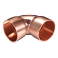 thumbnail image 3 of Codo de cobre de 28.58mm ID a 90 grados, conector de ajuste de cobre de giro corto para plomería, paquete de 2, 3 of 3