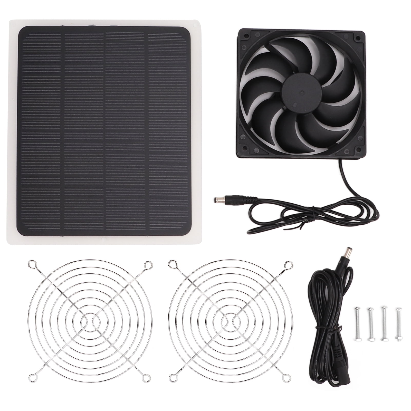 Solar Panel Fan Kit, Waterproof Energy Saving 10W Solar Powered Ventilator For Greenhouse For Dog Chicken House
