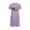 Purple, variant on WREESH Comfort Nightwear Women's Short T-Shirt Dress 4th of July Theme Short Sleeves T-Shirt Dresses Black