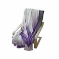 thumbnail image 4 of Flower Soft Flannel Fleece Throw Blanket, Ombre Color Change Style Leaves Water Colored Print Calming Details Image, Cozy Plush for Indoor and Outdoor Use, 50" x 60", Purple and White, by Ambesonne, 4 of 6