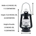thumbnail image 2 of YAKii LED Vintage Flame Lantern Metal Outdoor Hanging Lantern with Dancing Flame Battery Operated Halloween Outdoor Indoor Decoration(Black Pack of 2), 2 of 9
