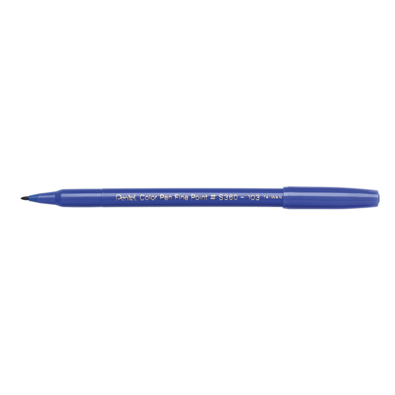 Pentel Color Pen, Fine Point Color Markers, Fiber Tip, Assorted Colors, Set of 18 (S360-18)