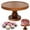 K, variant on Wooden Cake Stand Wedding: Acacia Wood Cupcake Pedestal Stands Round Dessert Riser Cookie Serving Tray Vintage Pie Plate Holder Farmhouse Table Decor for Party Christmas,11.42in Diameter