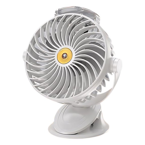 Yhmxh Portable Clip On Humidifying Fan , 5 Speeds 360° Adjustable USB Rechargeable Cooling Fans with 2400mAh Battery for Desk,5 Speeds Mist Fan for Nursery & Office, Bedroom (8.8×6.2in)