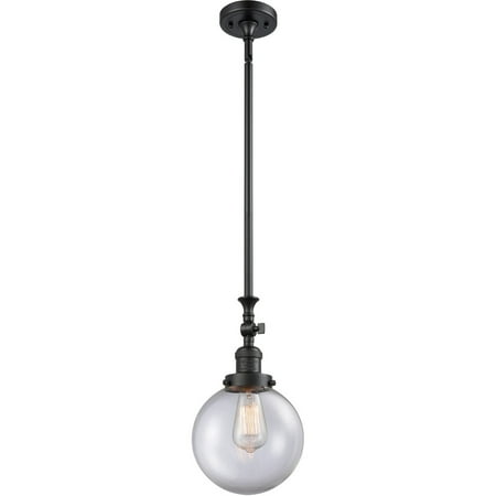 

Matte Black Tone Mini Pendants 8 Wide Clear Glass Steel/Cast Brass/Glass Medium Base LED 1 Light Fixture