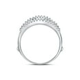 thumbnail image 4 of 14kt White Gold Womens Round Diamond Ring Guard Wrap Enhancer Wedding Band 1/4 Cttw, 4 of 4