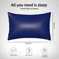 thumbnail image 6 of Disketp Navy Blue Satin Pillowcase For Hair And Skin - Satin Pillow Cases Standard Size 20x30 Inches With Zipper,Gifts For Women Men, 6 of 8