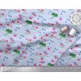 thumbnail image 3 of Soimoi Blue Cotton Poplin Fabric Palm Tree,Crab & Fish Ocean Print Fabric by the Yard 56 Inch Wide, 3 of 3