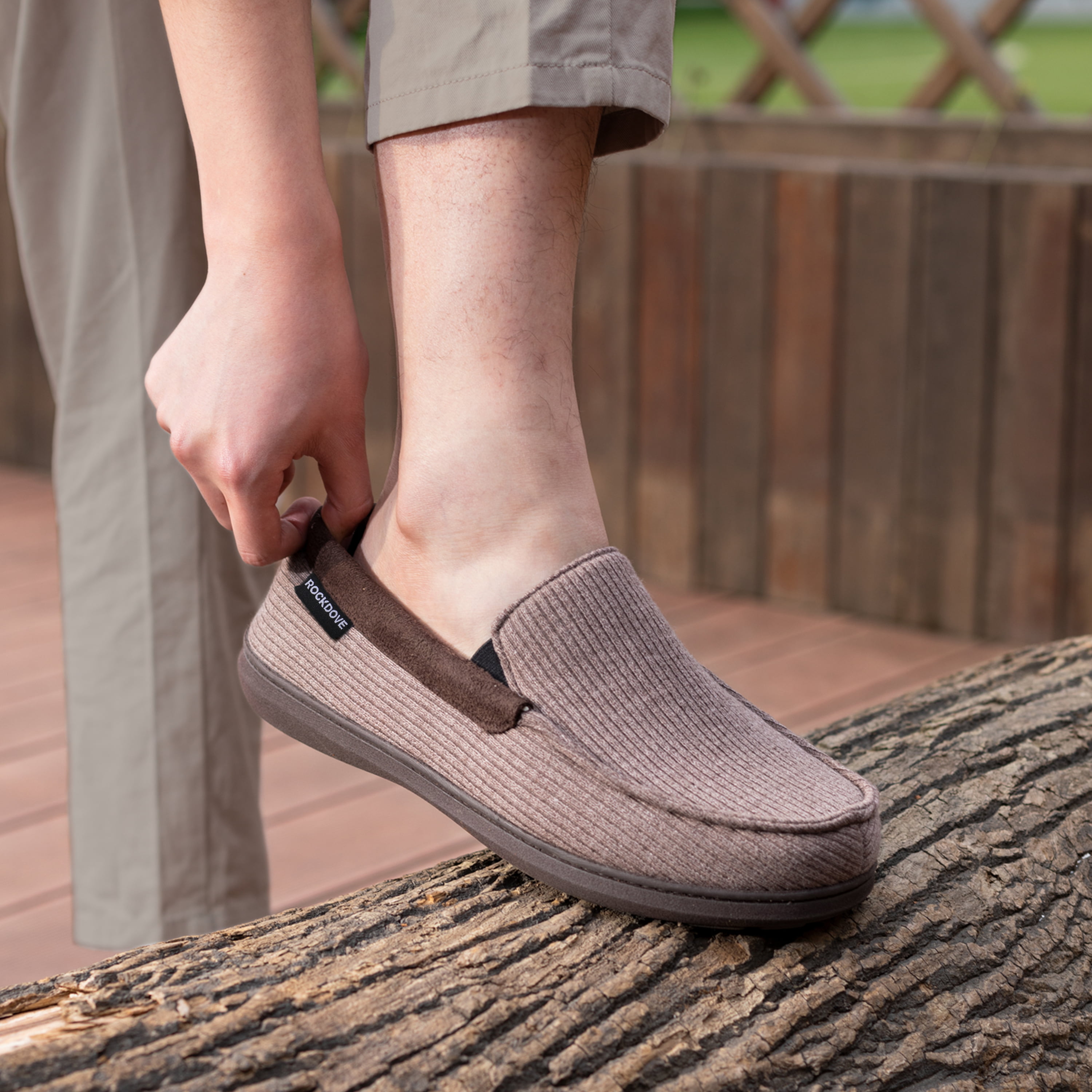RockDove Men's Liam Jersey Knit Moc Slipper photo 3