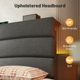 thumbnail image 2 of EnHomee Queen Size Bed Frame with Headboard Upholstered Bed Frame Queen with Storage Queen Size Bed Frame with Charge Station Gray, No Box Spring Needed, Noise Free, 2 of 9